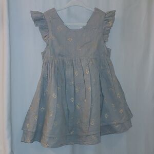 Charming Green and Gold Kids Dress Catherine Malandrino Size S